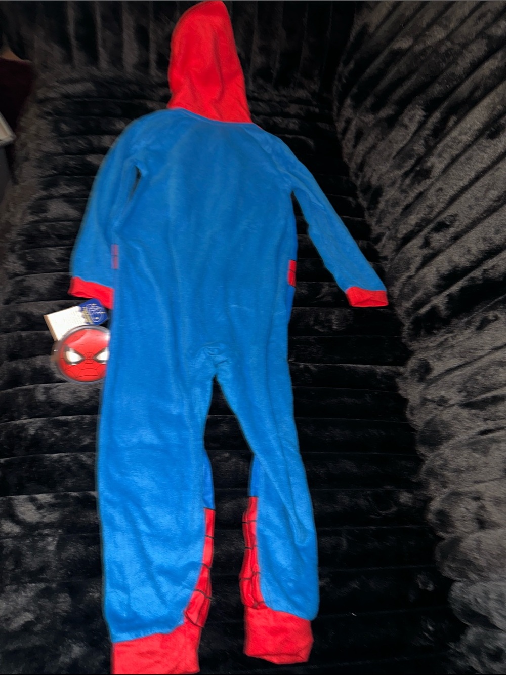 Marvel Spider-Man Red and Blue Hooded Kids Onesie Costume - Picture 4 of 4